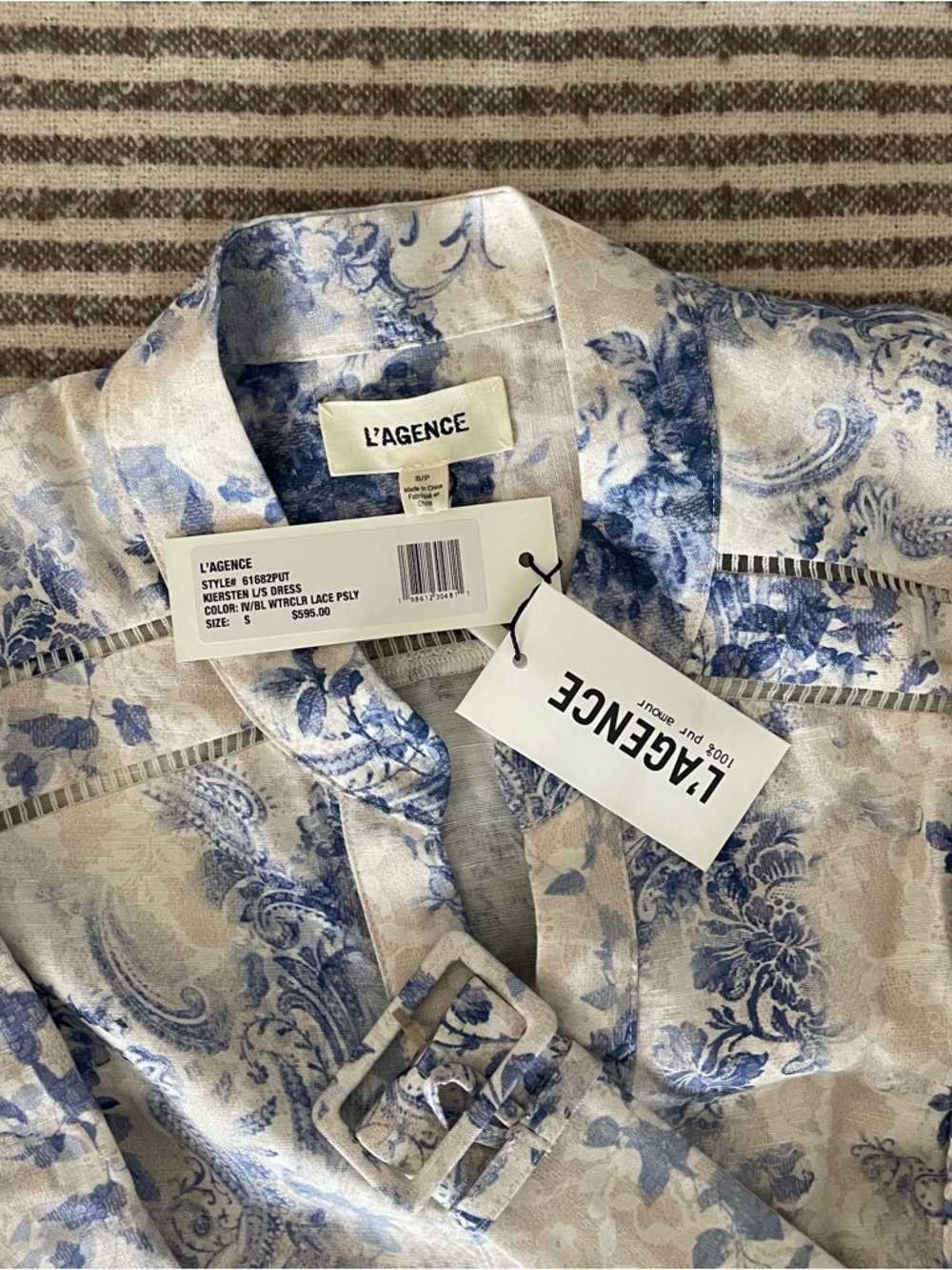 NWT L'AGENCE Kiersten Floral Belted Mini Dress - Picture 4 of 10